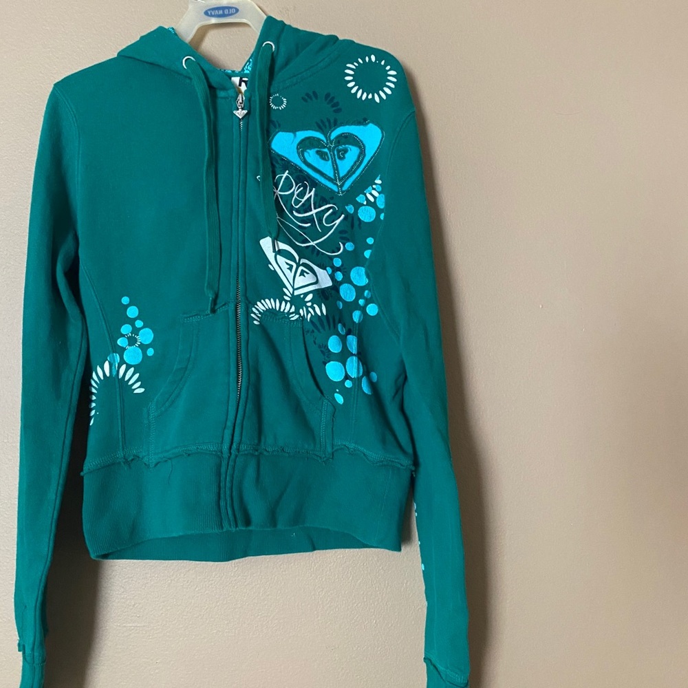 Green Roxy Zip Up